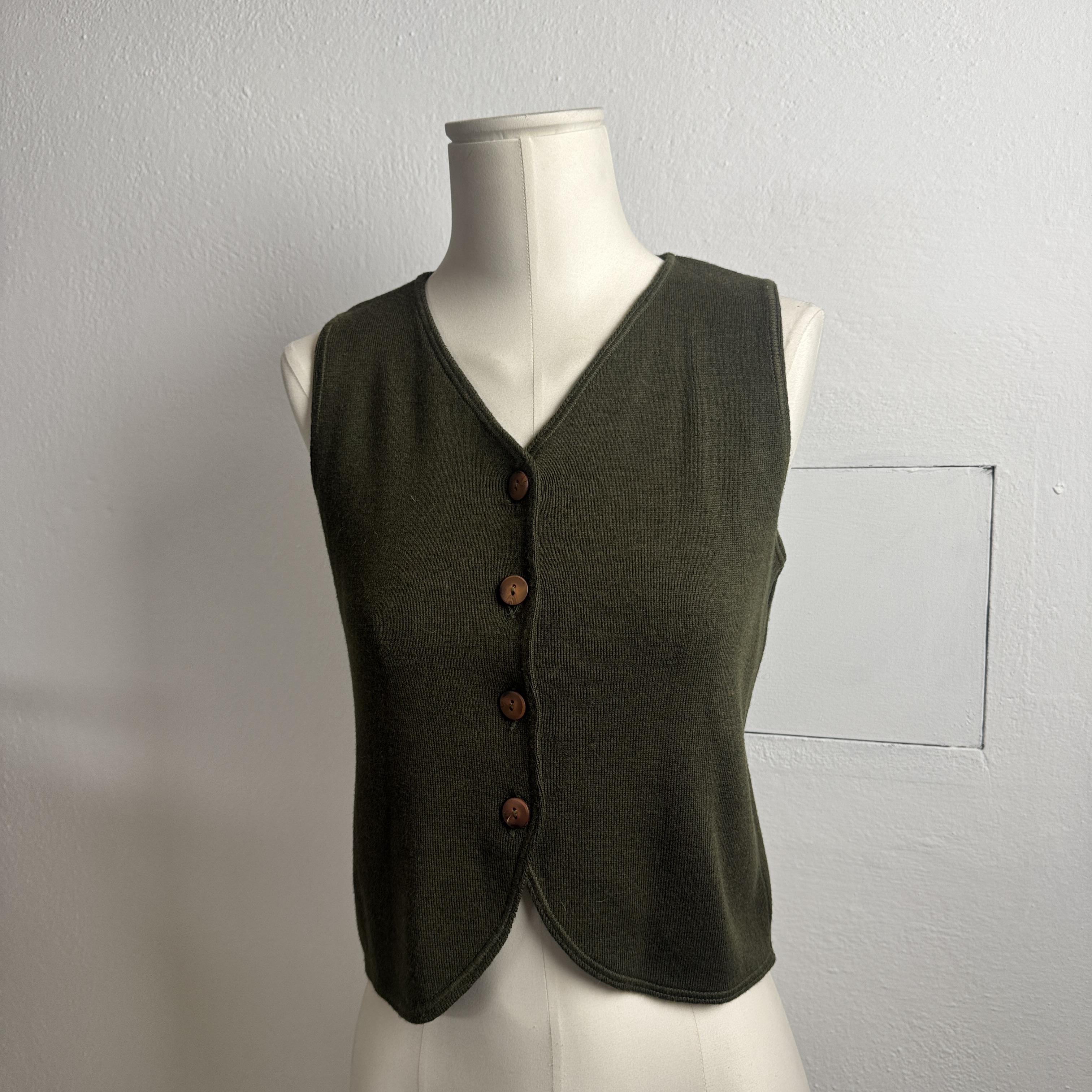 Gilet Verde Lana