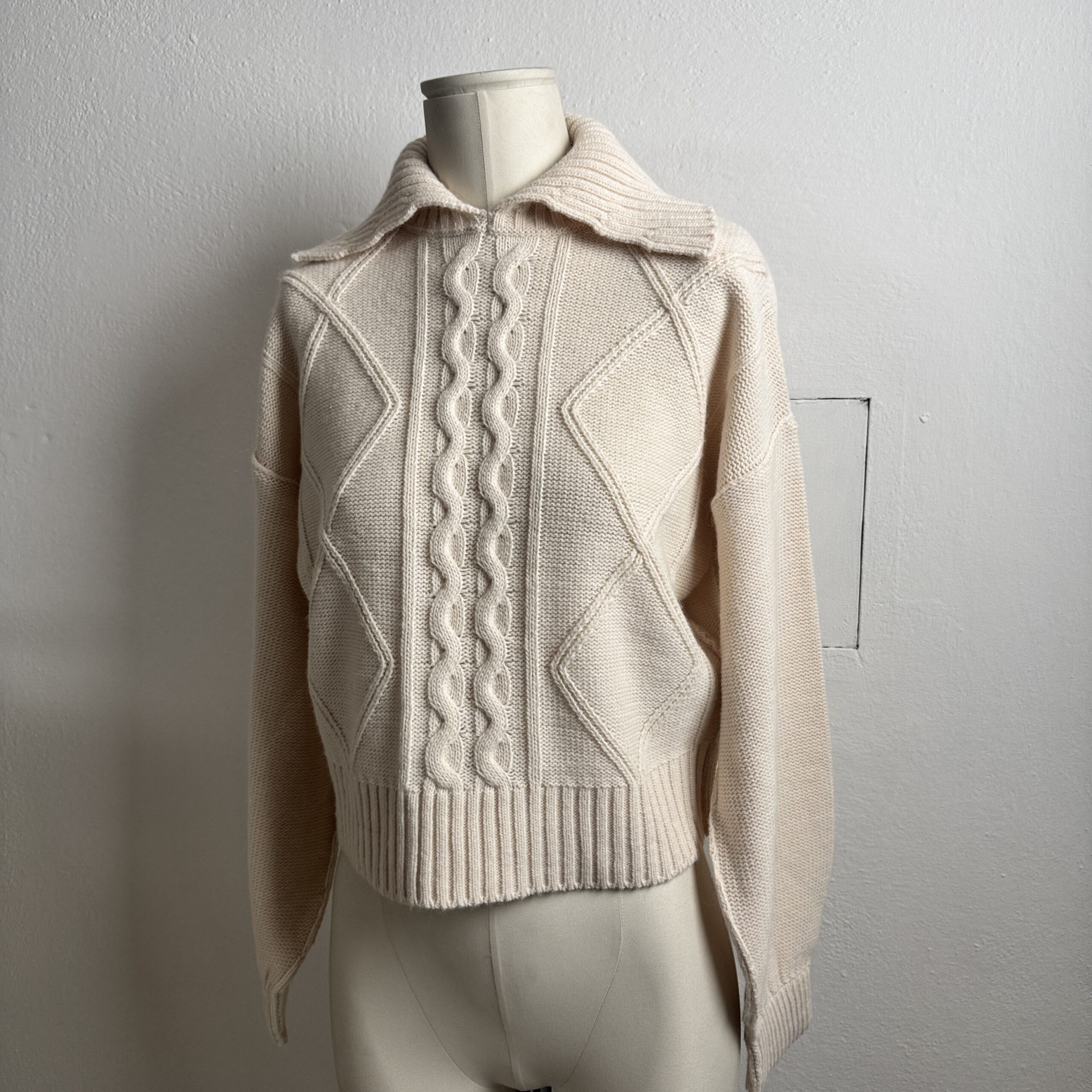 Maglione Panna Treccia